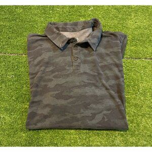 Municipal Sport Utlity Gear polo mens large black gray camouflage lighweight RK